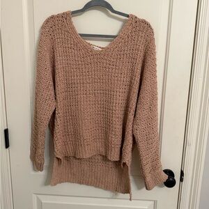 Miracle USA Oversized Knit Sweater in Blush